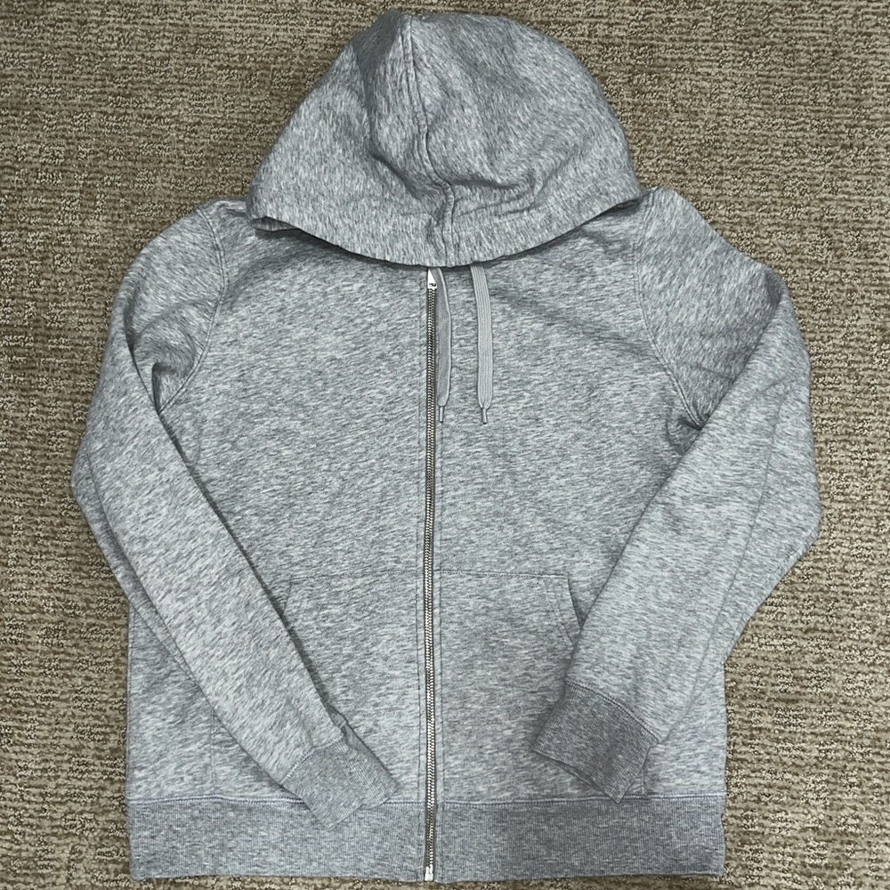 grey zip up